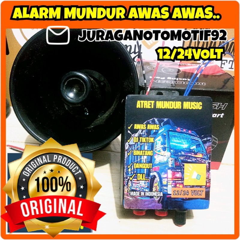 klakson mundur truk alarm mundur alaram mundur awas aksesoris mobil 12v / 24v