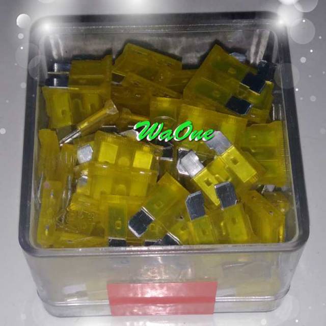 Satu Kotak Sikring Tancap DX 20A 100pcs Sekring Besar 20 A 100 biji