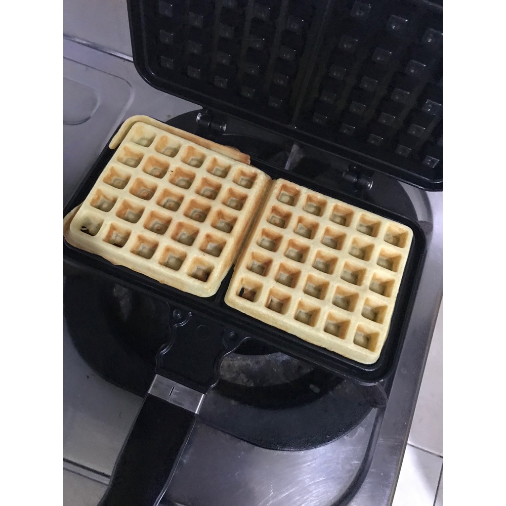 Die Cast Belgian Waffle Pan Teflon Cetakan Kue Waffle | Waffle Maker Portable | Pembuat Waffle Cetak Sarapan