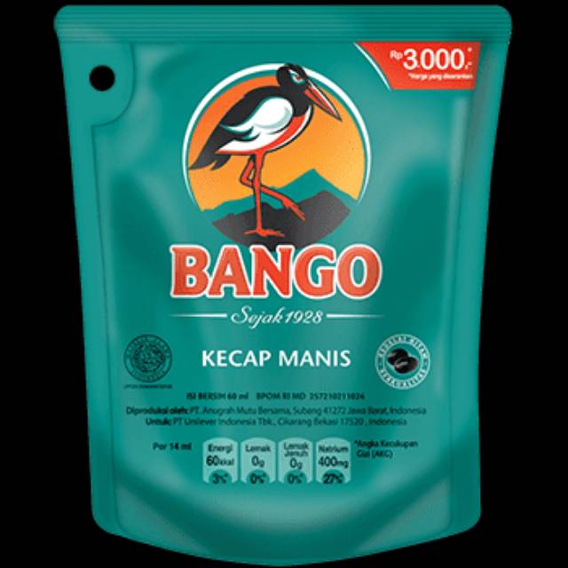 

Kecap manis bango refil 59ml