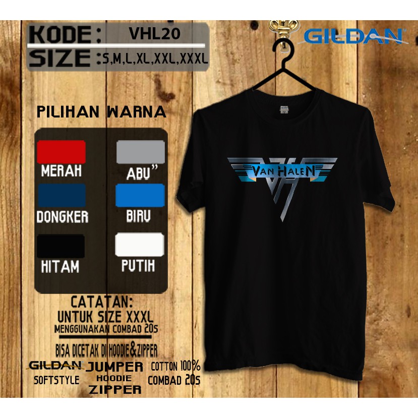 Kaos van halen band original gildan softstyle vhl20