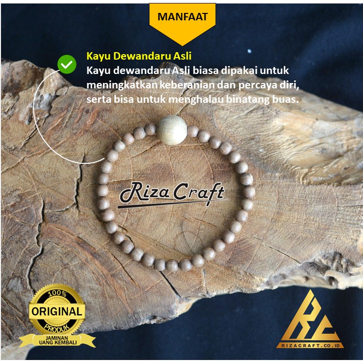 Gelang Tasbih Muslim 33 Butir Kayu Dewandaru ASLI Unik untuk Pria Wanita