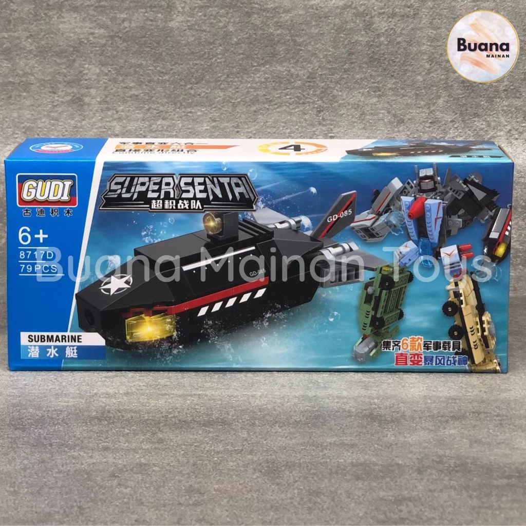 BRICK GUDI SUPER TRANSFORM AUTOBOT SET MAINAN EDUKASI ANAK BRICKS 8717 ROBOT PERANG