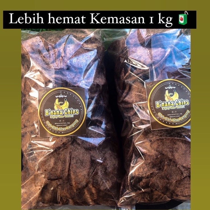 

Keripik Pisang Rasa Coklat Khas Lampung Kemasan 1 kg
