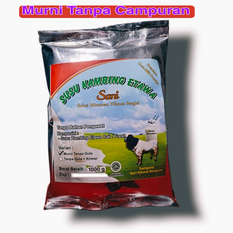 

Susu kambing etawa TANPA GULA 1000g almunium foil