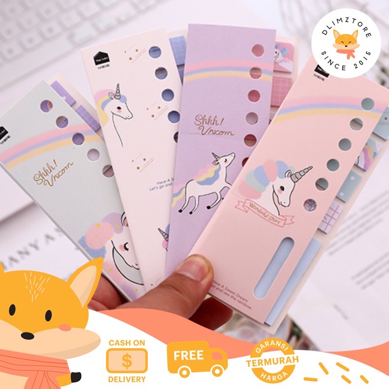 

[DZ] ST184 - Sticky Notes / Memo Note / Stick Marker Unicorn