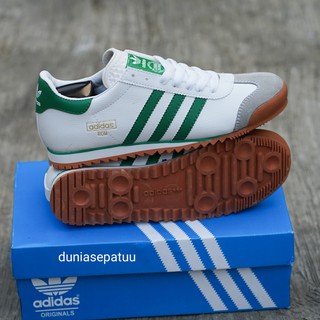  Sepatu  Pria Adidas  Rom  Sneakers Casual Sekolah White Green 