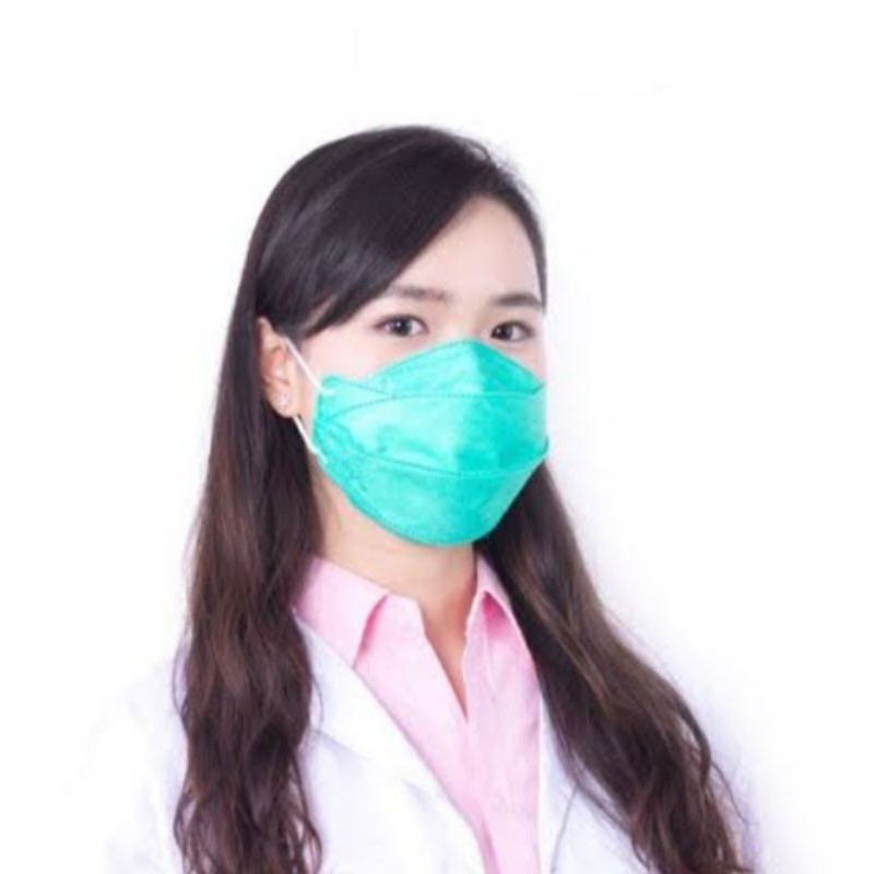 MASKER DUCKBILL PUTIH / HITAM 3D 3ply ISI 50pcs Setara Mouson Alkindo-(isi 10) KF HIJAU