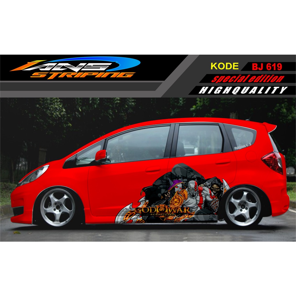 DECAL STICKER MOBIL JAZZ BRIO AVANZA SIGRA YARIS / STIKER VARIASI MOBIL / MODIF STICKER MOBIL 619