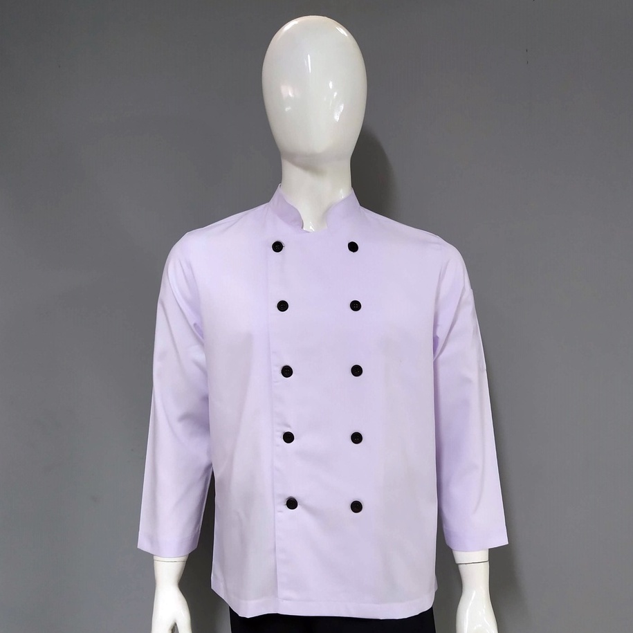 Chef Wear Baju Koki LS Pls Putih S-XXL