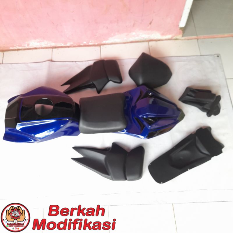 cover tangki kondom tangki + body belakang model ninja 250fi pnp yamaha byson karbu