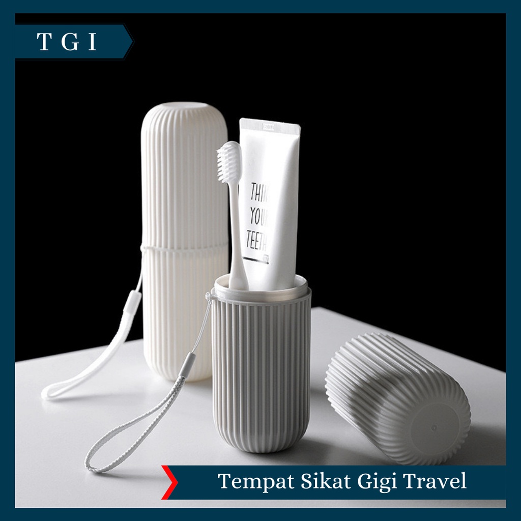 TGI - KOTAK SIKAT GIGI ODOL TRAVEL PORTABLE | TEMPAT SIKAT GIGI TRAVEL TABUNG PASTA ODOL POLOS TRAVELING TEMPAT SERBAGUNA | BIG TOOTHBRUSH CASE