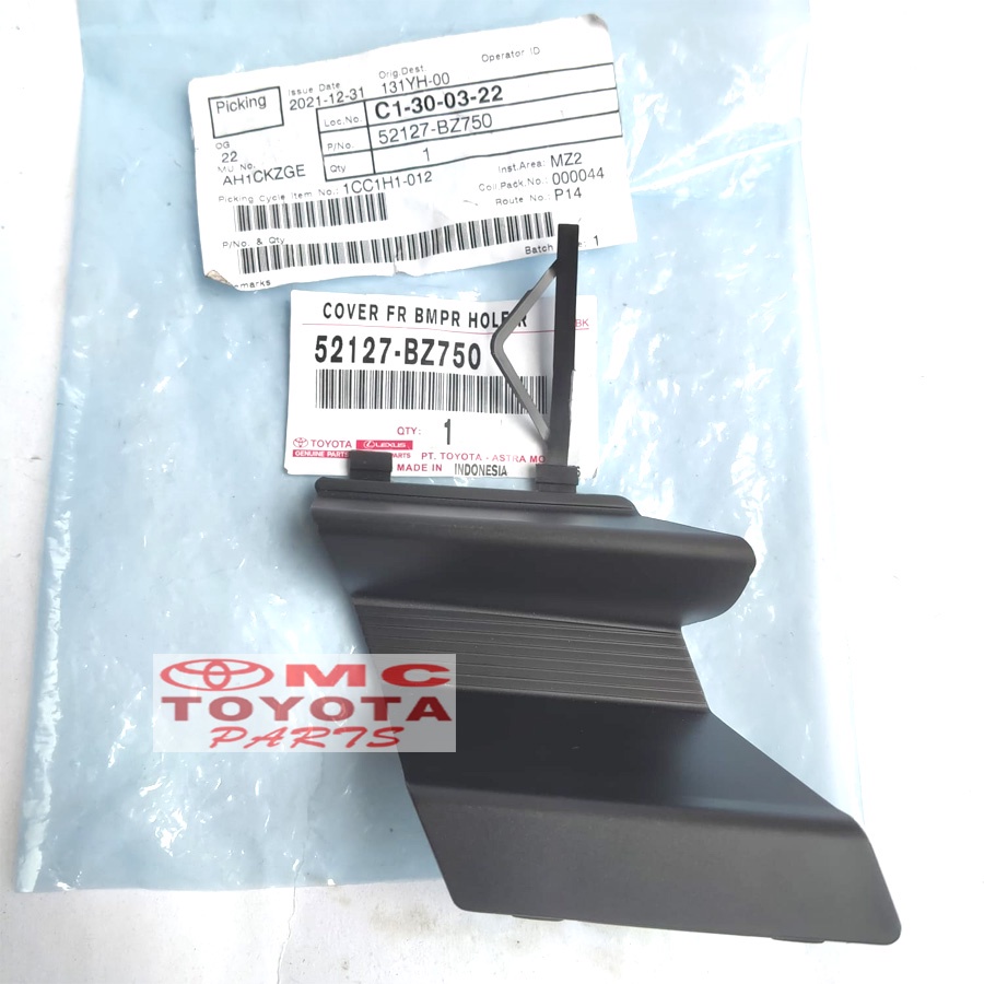 Tutup Cover Derek Towing Bumper Depan Kiri Agya Ayla 52127-BZ750