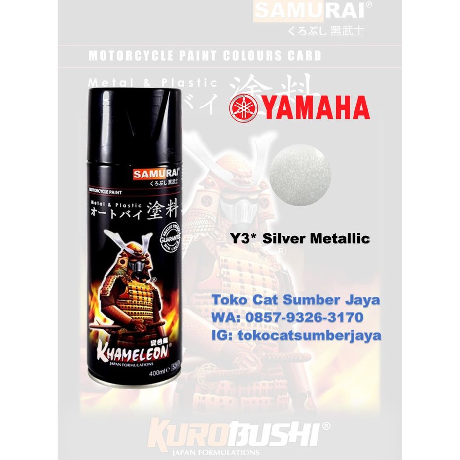Cat Semprot Samurai Paint Yamaha Y3* Silver Metallic