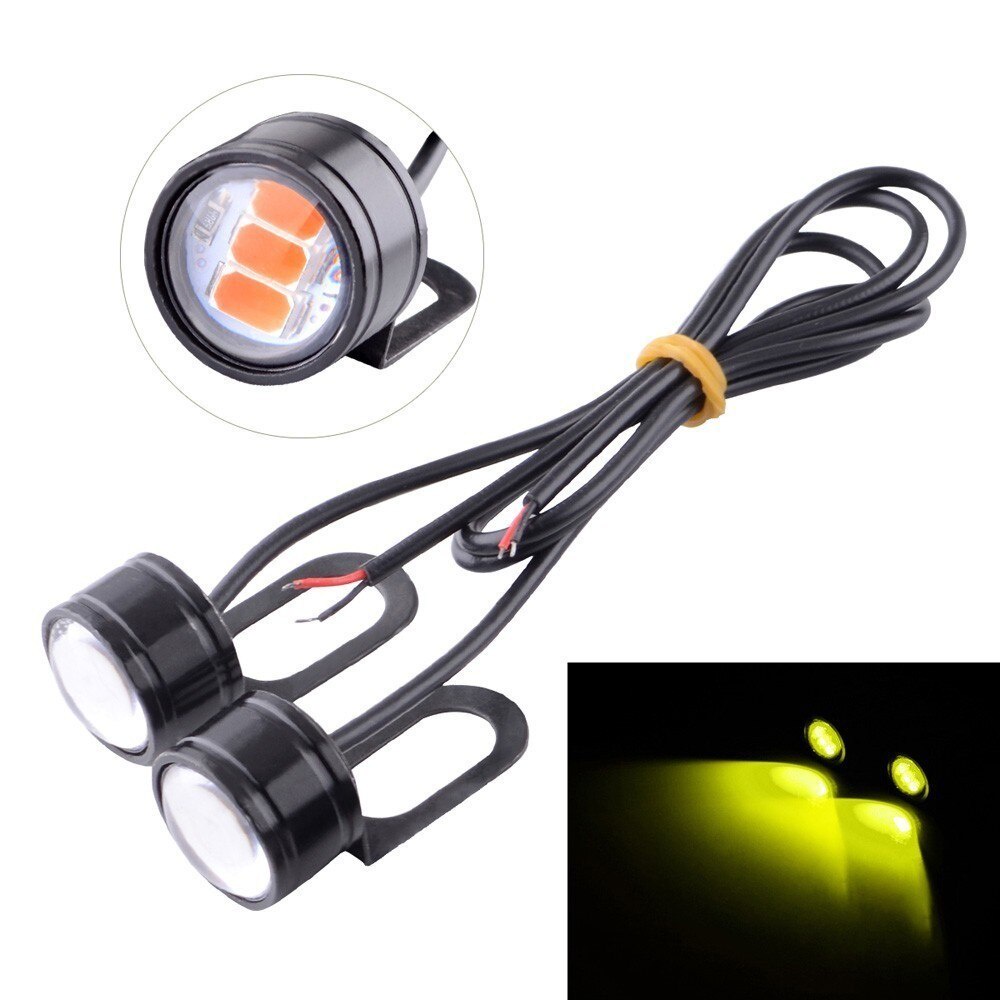 2pcs Lampu Led Hawkeye 12v 5w Untuk Sinyal Mundur / Fog Lamp Motor