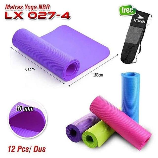 rumah_kita2020 Tebel 5mm x 63cm x 171cm Yoga Mat Matras Senam Matt Pilates PVC Camping Dewasa Olahraga FIT COD MURAH Matras Yoga TIDAK LICIN Senam Olahraga GRATIS TAS 5mm