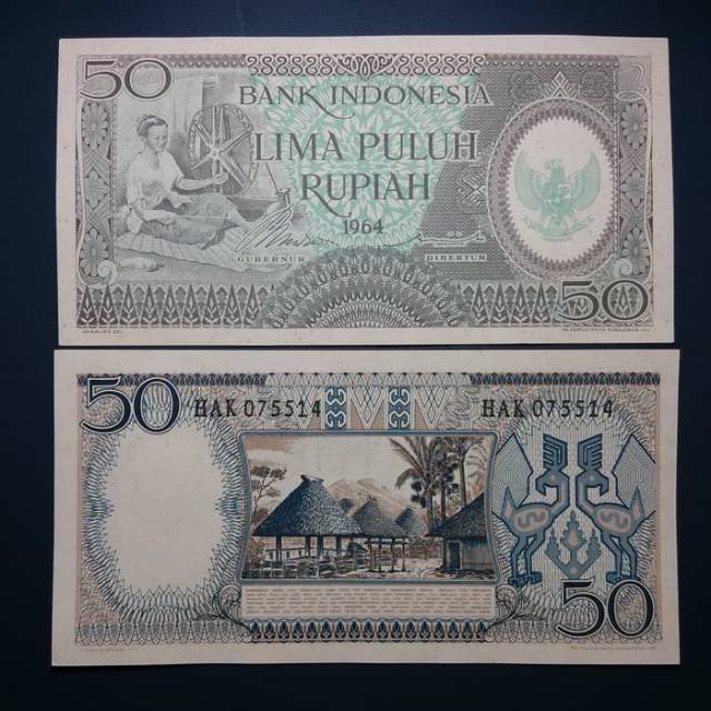 Uang Kuno 50 Rupiah Pekerja 1964