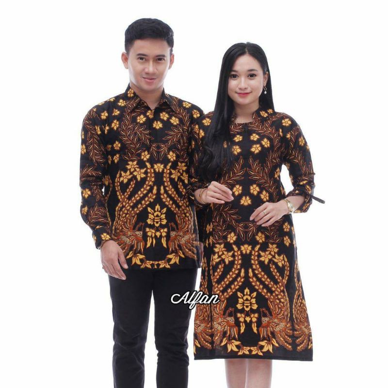 CUOPLE CANTIK BATIK POLA | BATIK COUPLE | BATIK COUPLE MODERN | Motif CENDRAWASIH KUNING