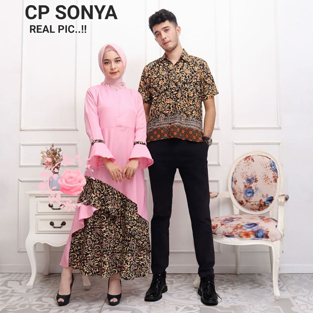 CP SONYA COUPLE FASHION MOTIF KOMBI BATIK / PAKAIAN PRIA WANITA SEPASANG TERLARIS TERBARU