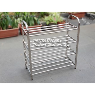 Rak Sepatu Stainless Steel Susun 5 Shoe Rack Organizer Sturdy And Durable 100 Anti Karat Shopee Indonesia