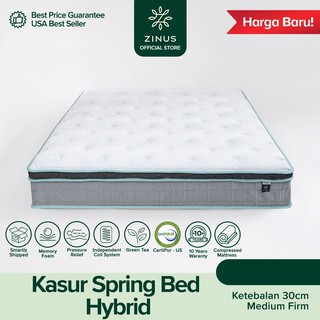 New Zinus Kasur Spring Bed Deluxe Tebal 20cm Shopee Indonesia
