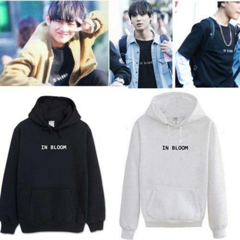 Jaket Hoodie Jumper BTS style IN BLOOM Kim Taehyung Jungkook Suga