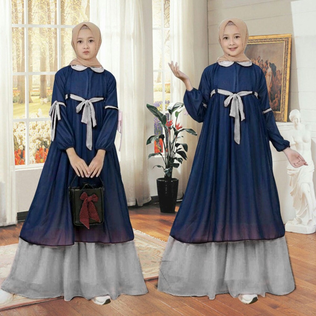 Lesty Kids Baju Gamis Syar’i Anak Perempuan Usia 12-14 Tahun