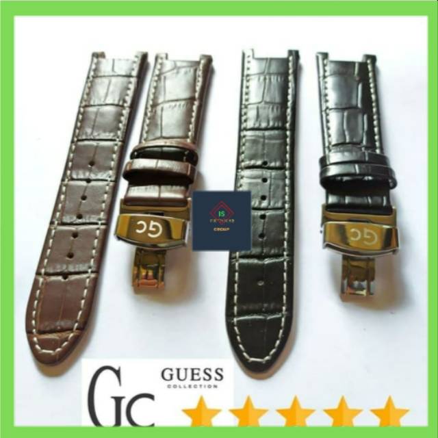 Tali Jam Tangan GC GUESS 22MM leather strap tali kulit jam gc guess 22mm buckle butterfly