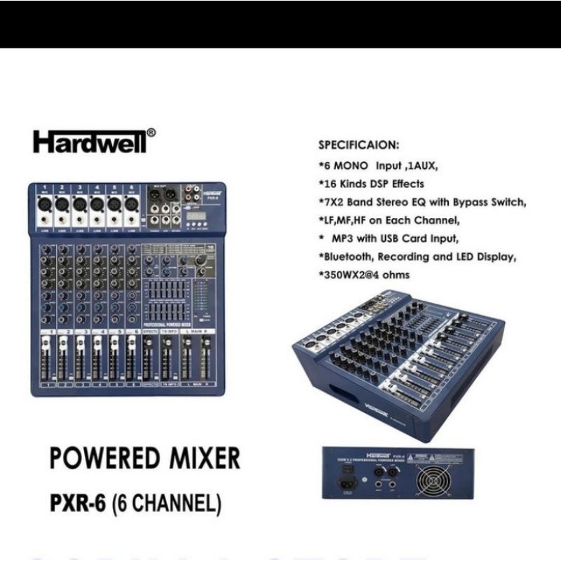 Power Mixer 6 channel Hardwell PXR 6 Original