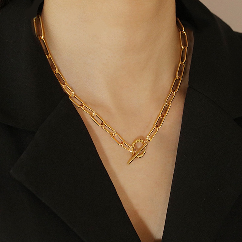 [ACKER] Desain Rantai Liontin Bulat Kalung Kepribadian Fashion Punk Untuk Wanita