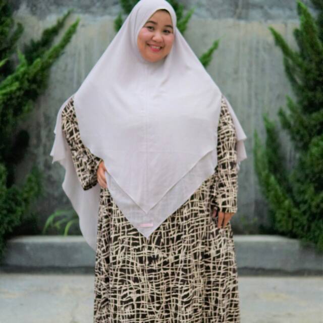 Gamis Jumbo Jersey Coklat murah