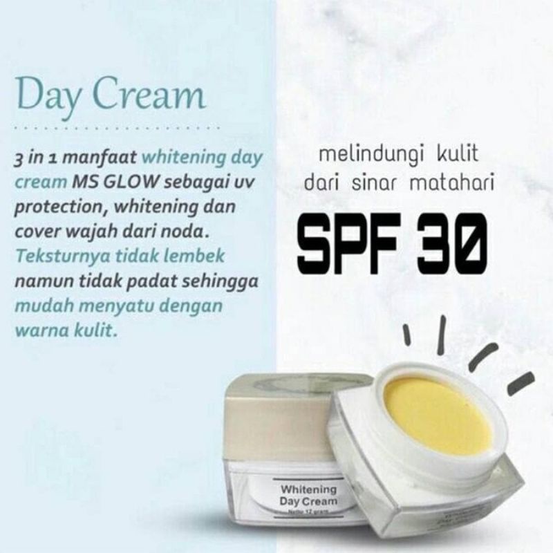 MS glow day cream / whitening day cream MS glow / cream siang MS glow / ecer cream siang MS glow