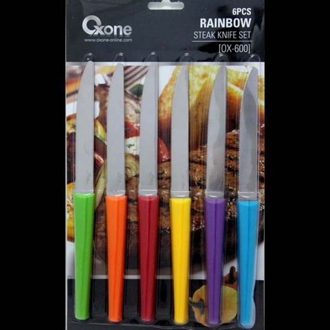 OX-600 Rainbow Steak Knife Set Oxone