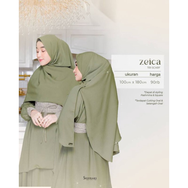 Zeica Tri Scarf by Shieraki Indonesia - Zeica Pashmina by Shieraki Indonesia
