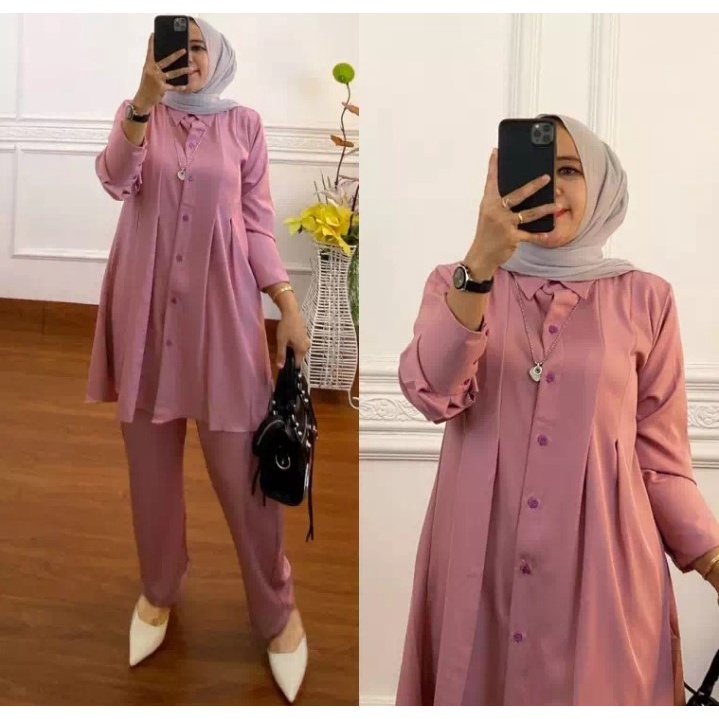 One Set Original Shakilla / Set Wanita Terlaris / Baju Wanita One Set / Setelan Wanita Terbaru / Set Wanita Bahan Shakila