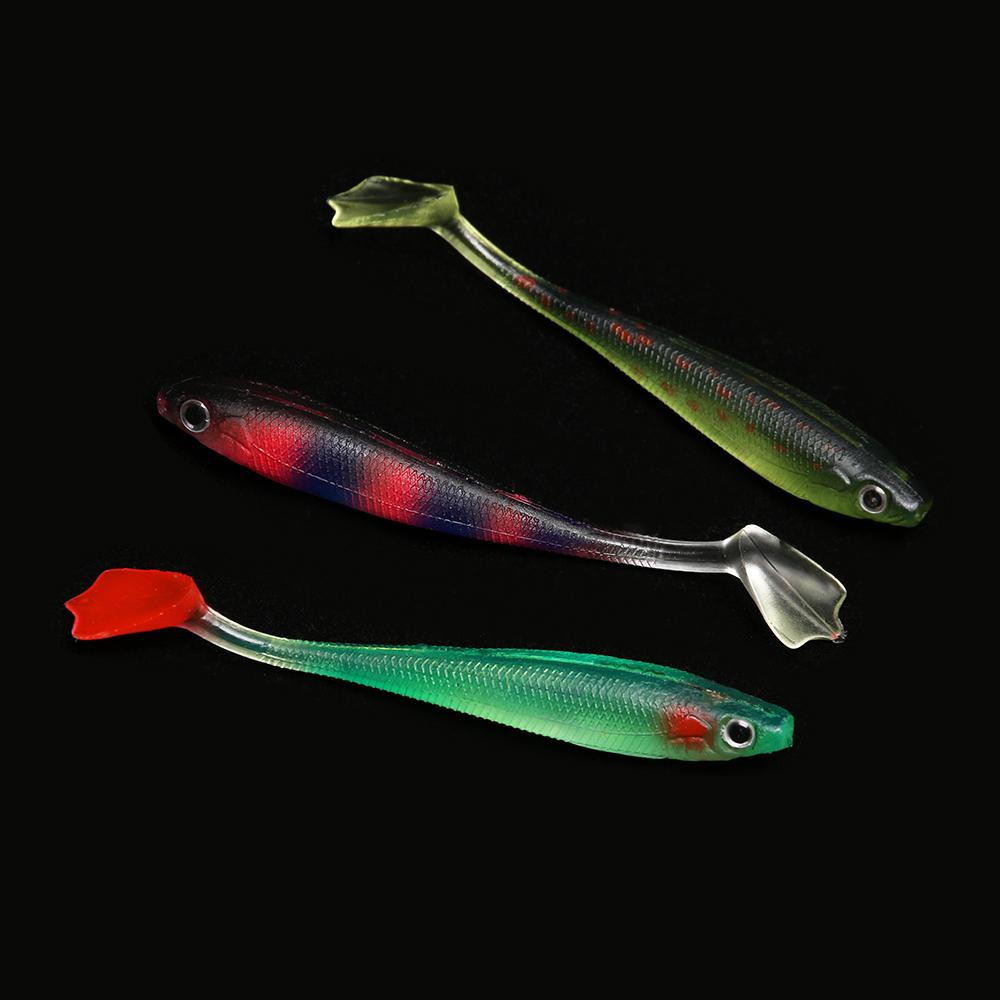 Suyo 5Pcs/lot Umpan Pancing Cacing Stabil Buatan 9cm 5g Swimbait