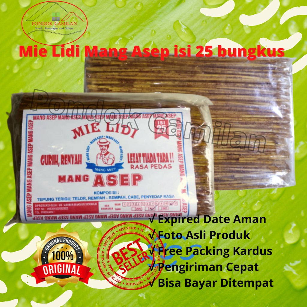 

Mie Lidi Asep 1 pack isi 25 bungkus