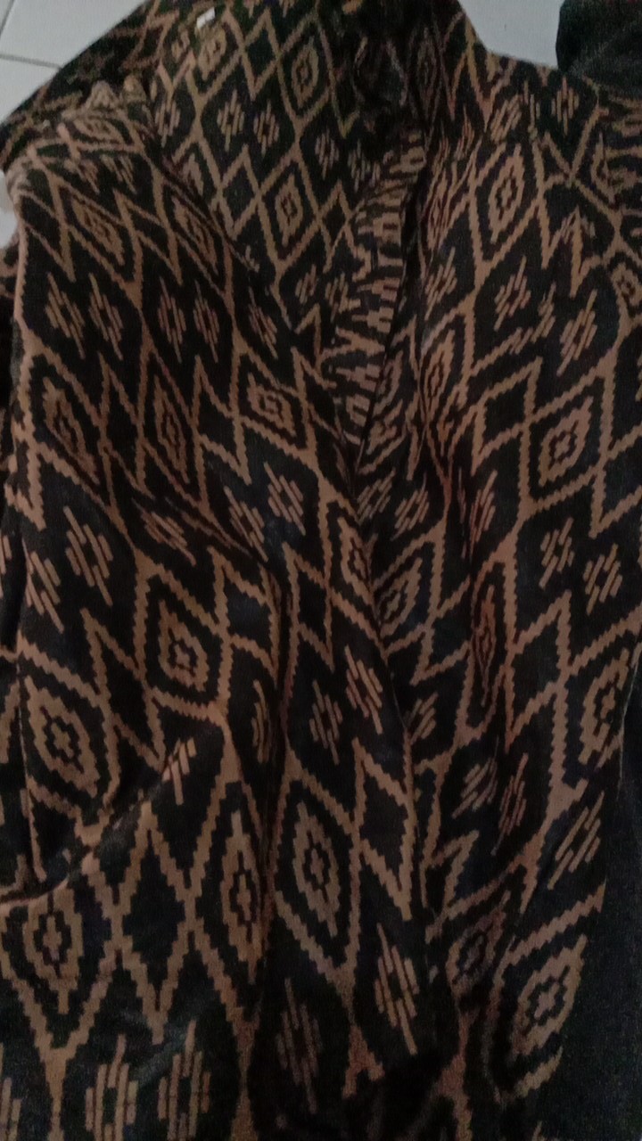 Murah Batik Kemeja Hem Pria Motif Kembang Gede Hitam Kemeja Seragam Pekalongan Alkhalis
