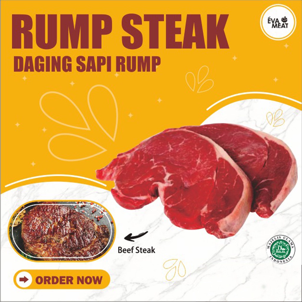 

daging sapi cutting steak - Rump Steak - daging steak sapi - steak rump sapi - daging steak bandung