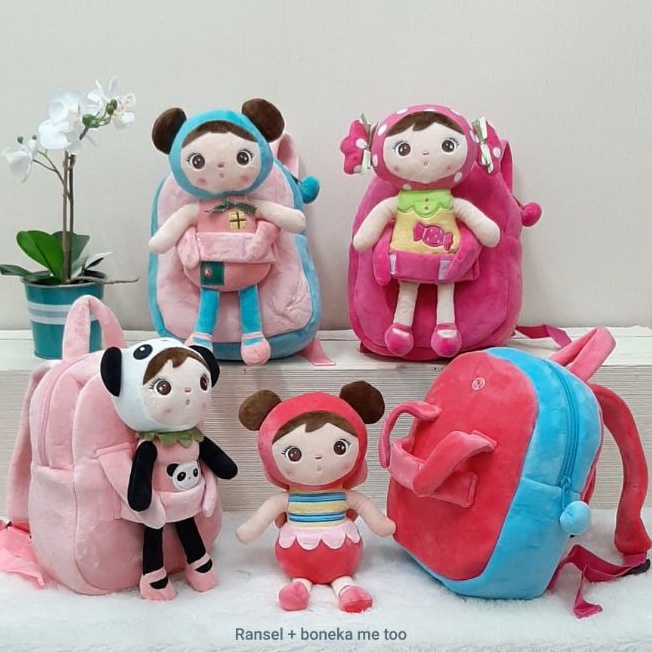 TasRansel Anak Boneka Cewek Me Too/Backpack Anak Paud/Boneka Bisa Dilepas