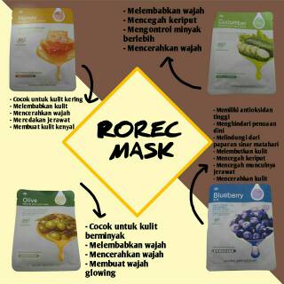 ROREC HCHANA NATURAL SKINCARE SHEET MASK - GROSIR ALL