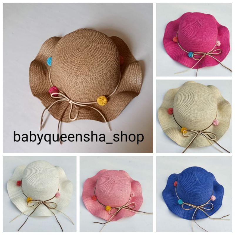 topi pantai jerami/topi pantai anak/topi jerami/topi pantai/topi anak/topi jerami import