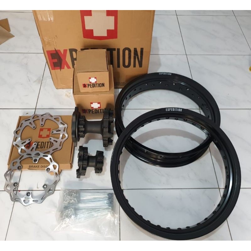 VELG SUPERMOTO WR155/ CRF 150/ KLX 150/ DTRACKER 150 EXPEDITION 300/350 PAKET VELG SUPERMOTO TRAI