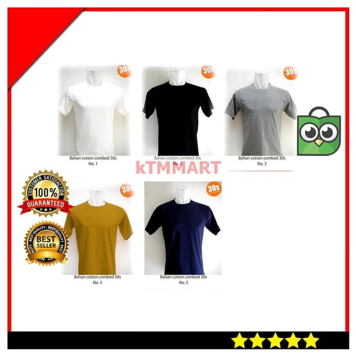 BAJU KAOS POLOS PRIA PREMIUM COTTON COMBED 30S ORIGINAL (KHUUSU XXL) - ORANGE, XXL