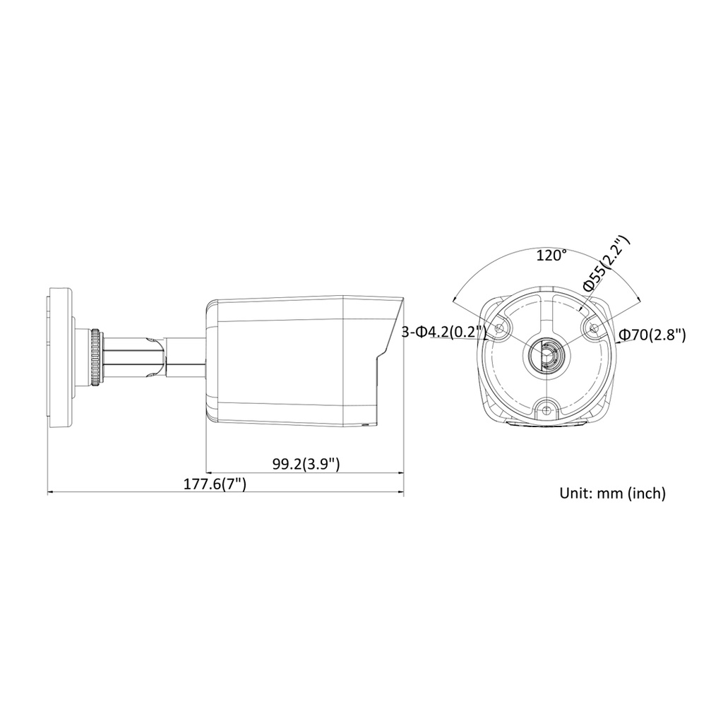 HIKVISION DS-2CD1023G0-IUF Hikvision 2 MP Build-in Mic Fixed IPCamera