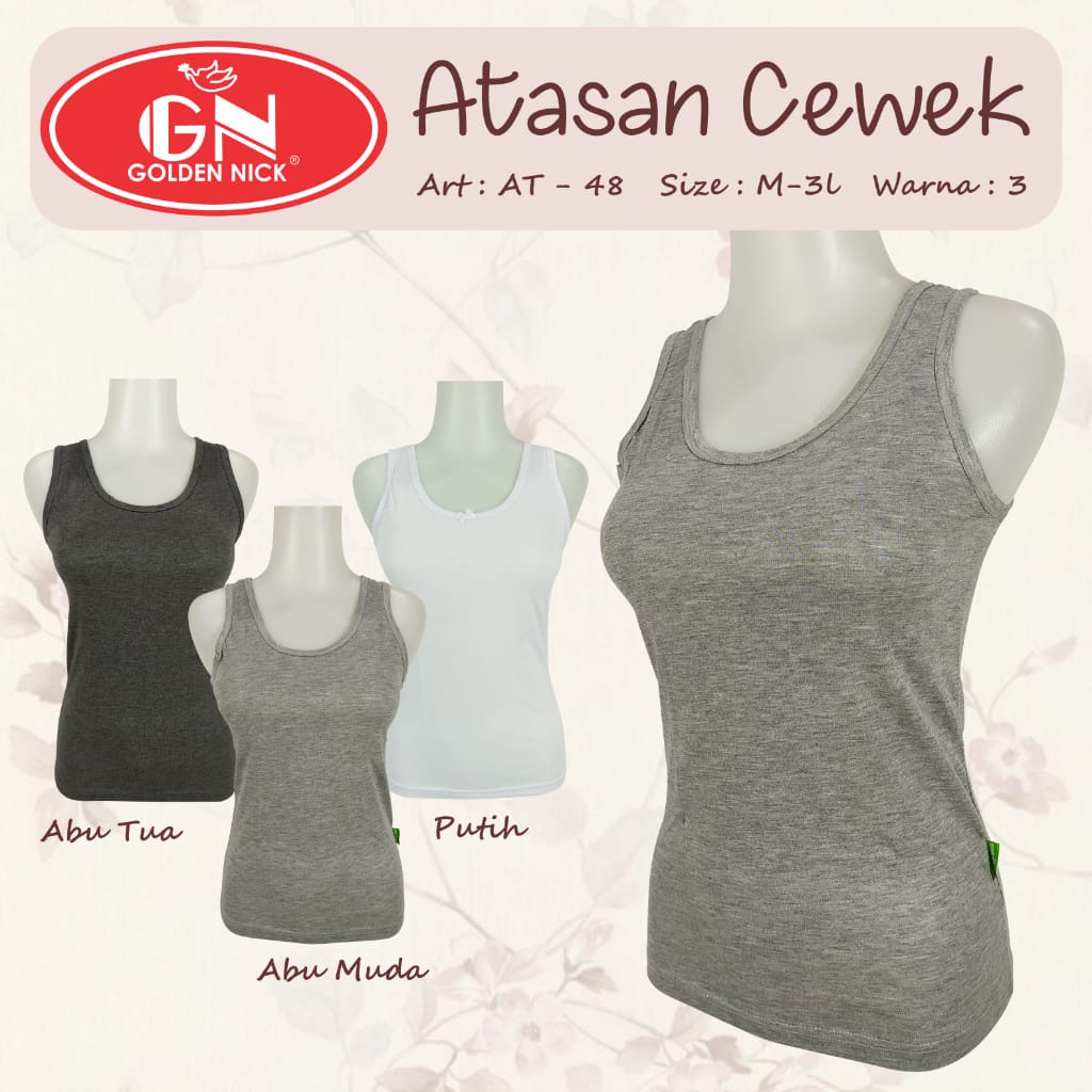 Tank Top GOLDEN NICK AT48 Singlet / Kaos Dalam Wanita Murah