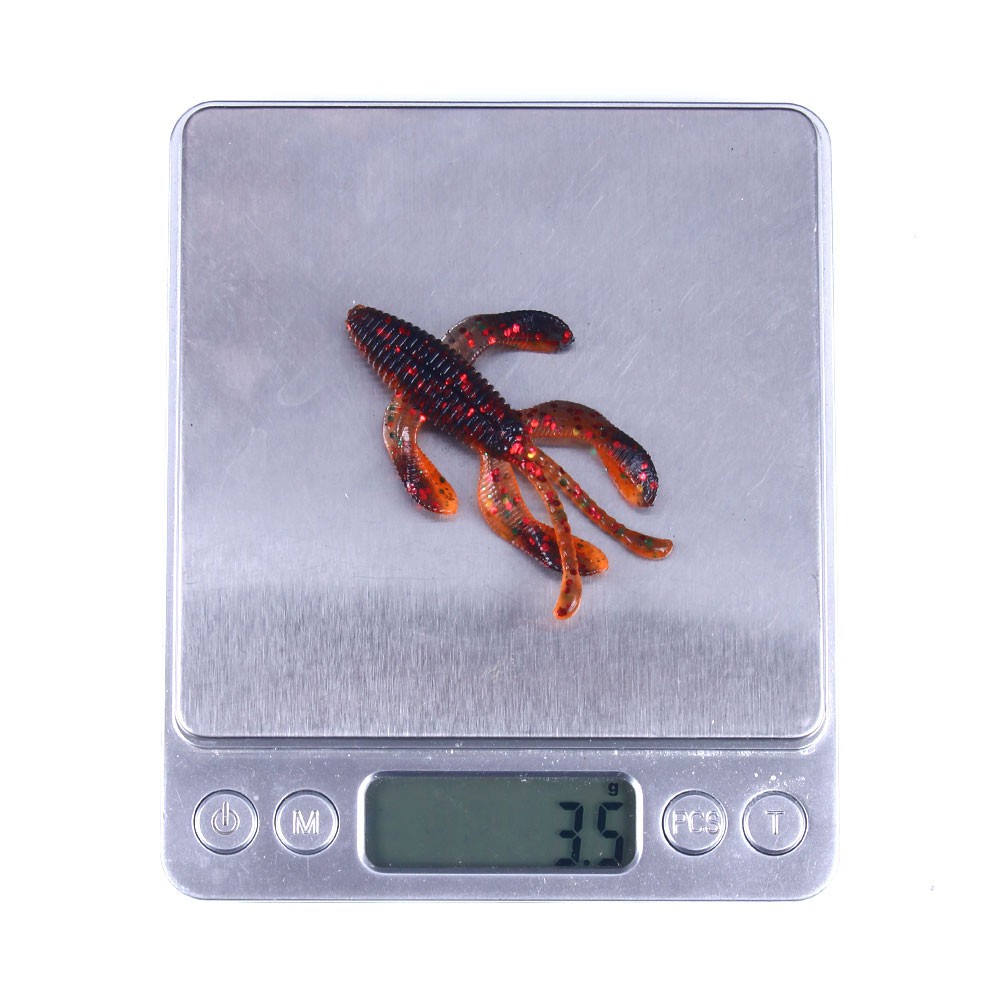 Hengjia 5pcs / Lot Umpan Pancing Cacing Imitasi Bahan Silikon Lembut 5.5cm / 3.5g 7.5cm / 6.5g