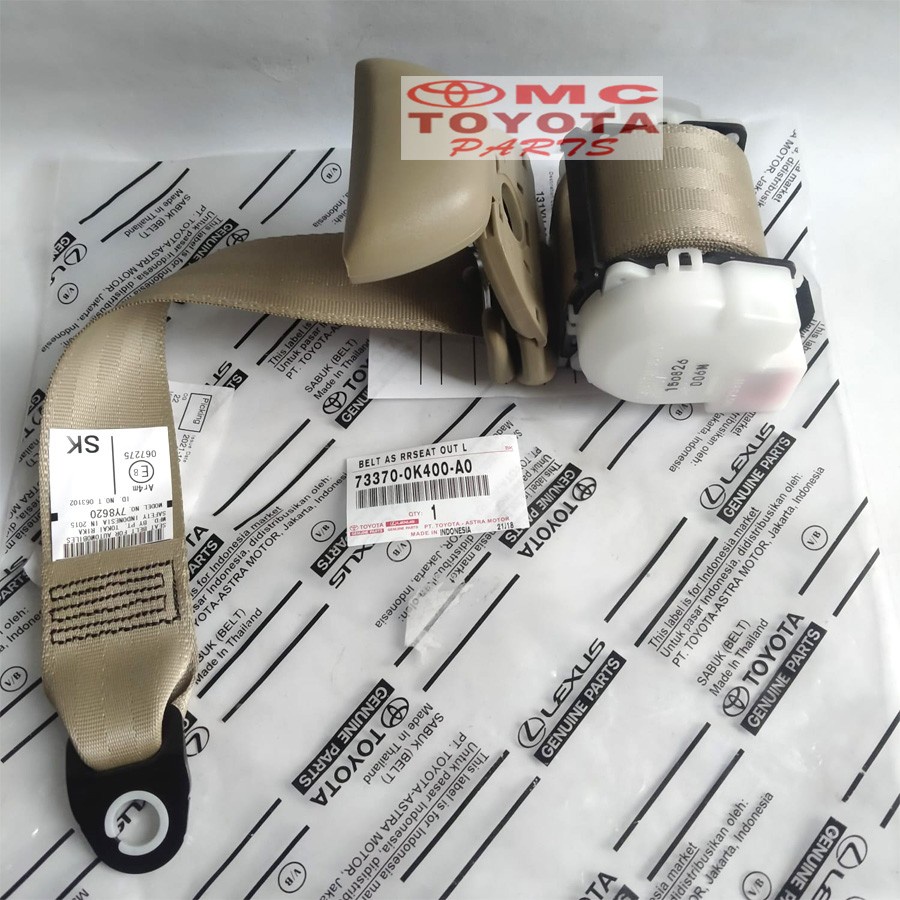 Safety Belt / Seat Belt Belakang Kiri Fortuner 73370-0K400-A0