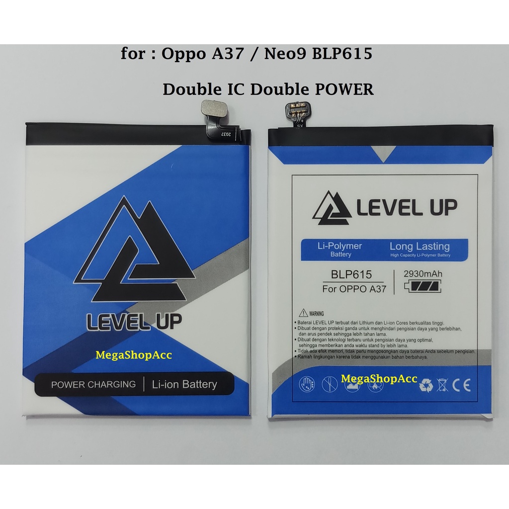 BATERAI OPPO A37 NEO9 BLP615 LEVEL UP DOUBLE IC DOUBLE POWER