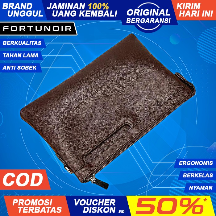 Tas Tangan Handbag Clutch Pesta Pegang Pegangan Fashion Gaul Keren Kulit Pria Cowok Cewek Laki FN485